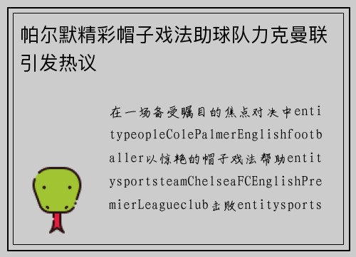 帕尔默精彩帽子戏法助球队力克曼联引发热议 帕尔默精彩帽子戏法助球队力克曼联引发热议
